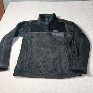 Patagonia Women's Fleece Black Size Medium Snap Top Re-Tool Thermal Pro Polartec